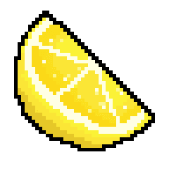 Lemon slice pixel art